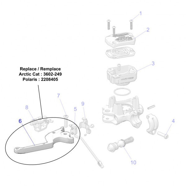 Itek Billet brake levers - Arctic Cat