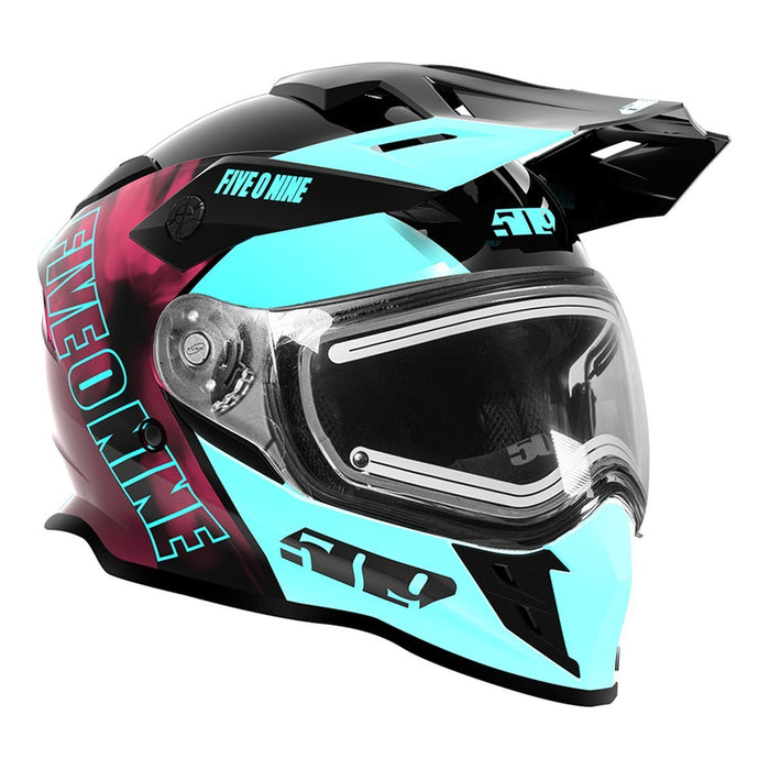 509 509 Delta R3 Ignite Helmet (ECE) (Non - Current Colours) Teal Maroon Galaxy2XL