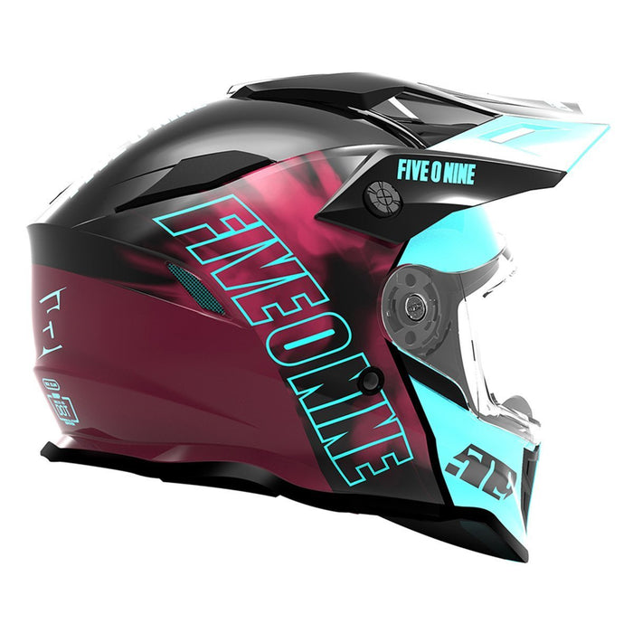 509 509 Delta R3 Ignite Helmet (ECE) (Non - Current Colours) Teal Maroon Galaxy2XL