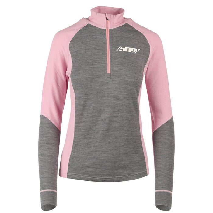 509 509 Women's FZN Merino 1/4 Zip Dusty Rose GrayXS