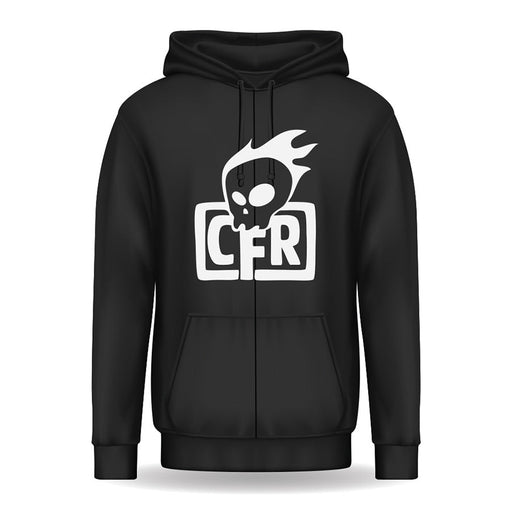 CFR CFR Skull Logo Zip Up Hoodie (CLEARANCE) Black/WhiteSM