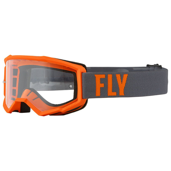 FLY Racing FLY Racing Focus Goggle Grey & Orange - Clear Lens