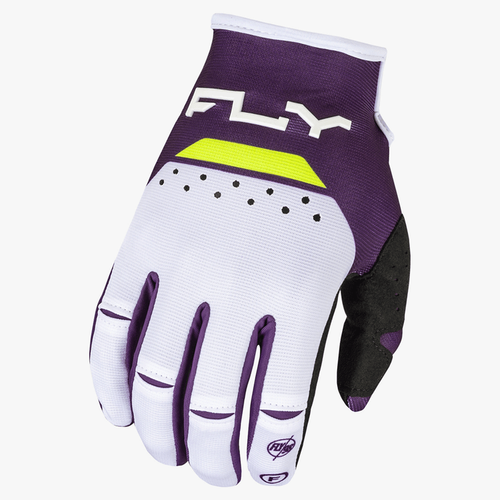 FLY Racing FLY Racing Men's Kinetic Reload Gloves Deep Purple/White/Hi - VisXS