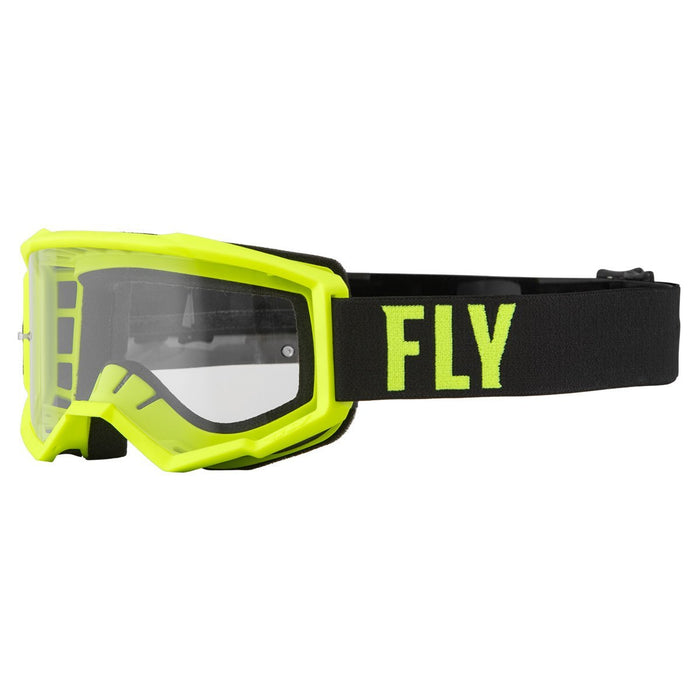 FLY Racing FLY Racing Youth Focus Goggle Black & White - Clear Lens