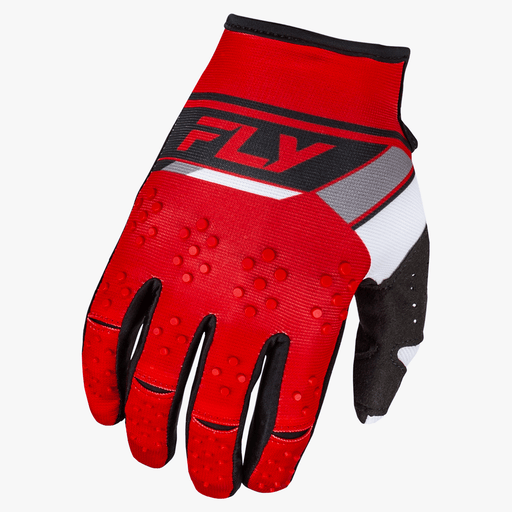 FLY Racing FLY Racing Youth Kinetic Prix Gloves Red/Grey/WhiteYS