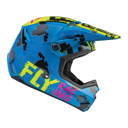 FLY Racing FLY Racing Youth Kinetic Scan Helmet Blue/Hi - Vis/PinkYS