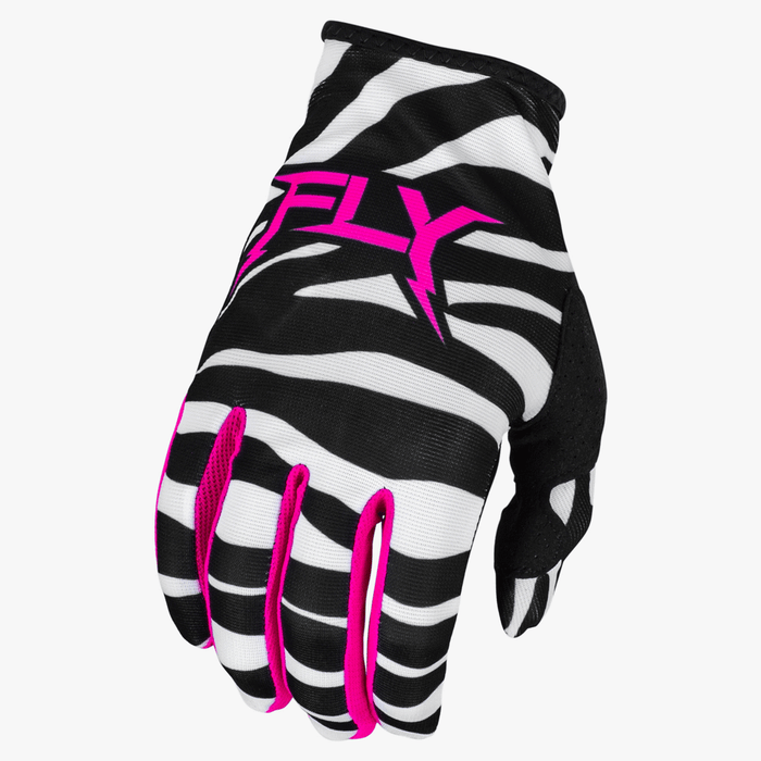 FLY Racing FLY Racing Youth Lite Uncaged Gloves Black/White/Neon PinkYS