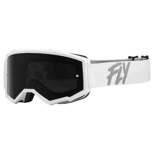 FLY Racing FLY Racing Youth Zone Goggle White // Dark Smoke + Smoke Lens