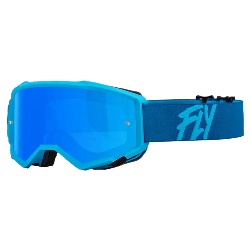 FLY Racing FLY Racing Youth Zone Goggle Blue // Sky Blue Mirror + Smoke Lens