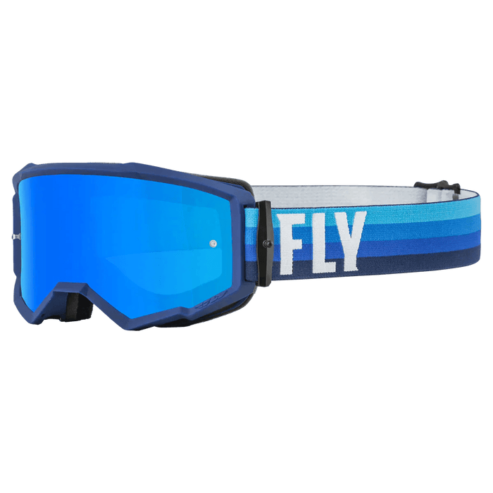 FLY Racing FLY Racing Zone Goggle Black & Blue // Sky Blue Mirror Smoke Lens