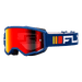 FLY Racing FLY Racing Zone Goggle Navy & White // Red Mirror + Smoke Lens