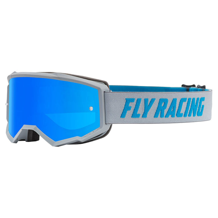 FLY Racing FLY Racing Zone Goggle Grey & Black // Silver Mirror Smoke Lens