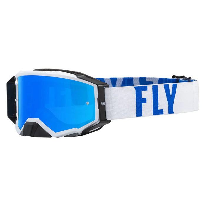 FLY Racing FLY Racing Zone Pro Goggle White & Blue // Sky Blue Lens