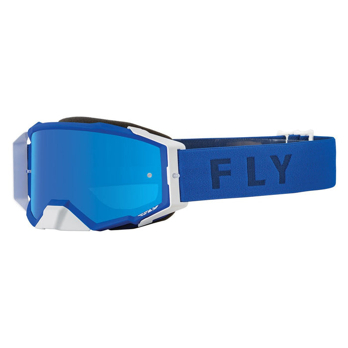 FLY Racing FLY Racing Zone Pro Goggle Blue // Sky Blue Mirror Smoke Lens + Posts