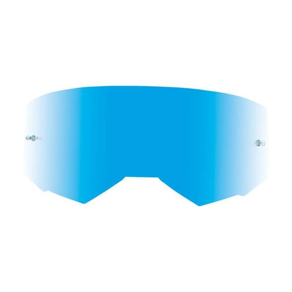 FLY Racing FLY Racing Zone/Focus Goggle Single Lens Sky Blue Mirror / Smoke with Posts