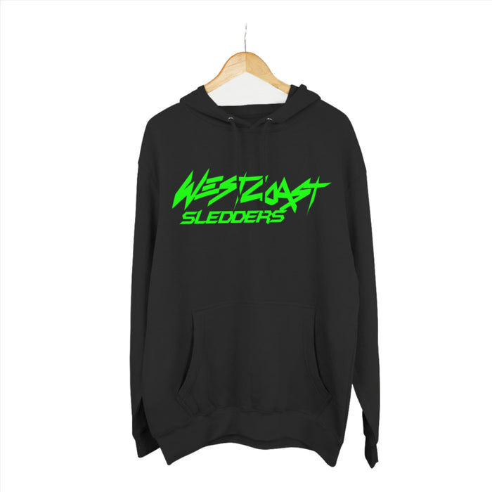 Printify WCS Team Hoodie (Green Logo) BlackS